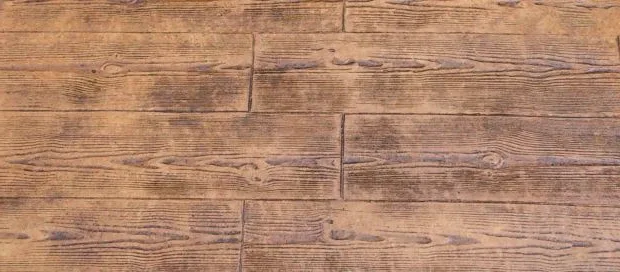 Textura madera envejecida en hormigón impreso, detalle molde exclusivo